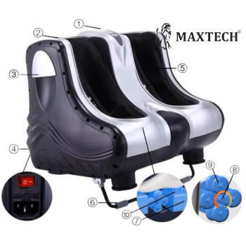 Masażer stóp i łydek Shiatsu z wibracją i grzaniem  MAX- 618-B1